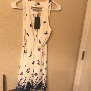 Paisley white/blue dress
